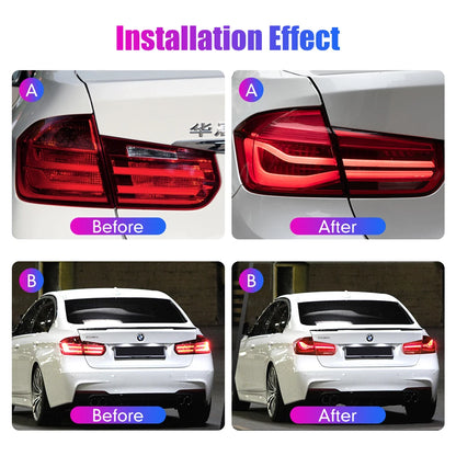 💎TAIL LIGHTS SUITABLE FOR BMW F35 F30 318i 318Li 320i 3 series 2013-18 BLACK 💎