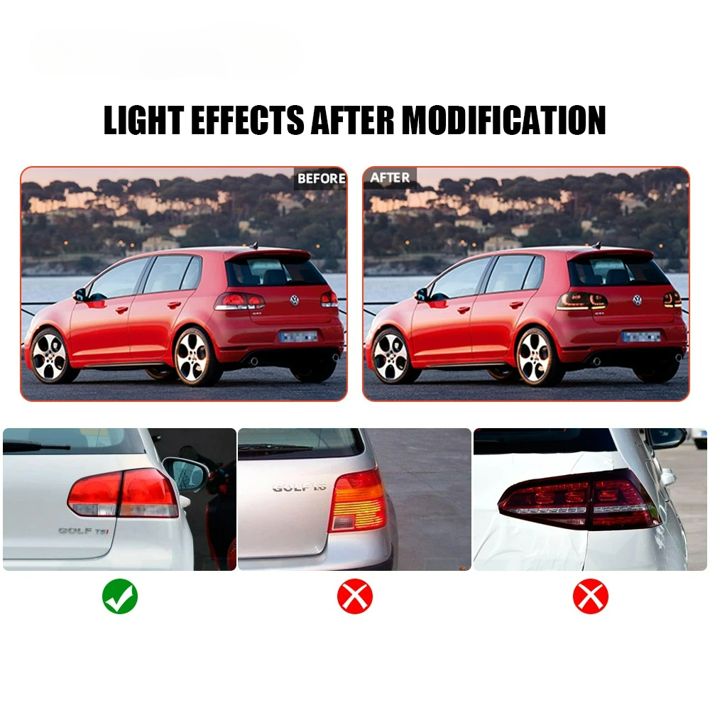 💎HEADLIGHTS SUITABLE FOR VW golf6 mk6 R20 2008-2013 RED💎