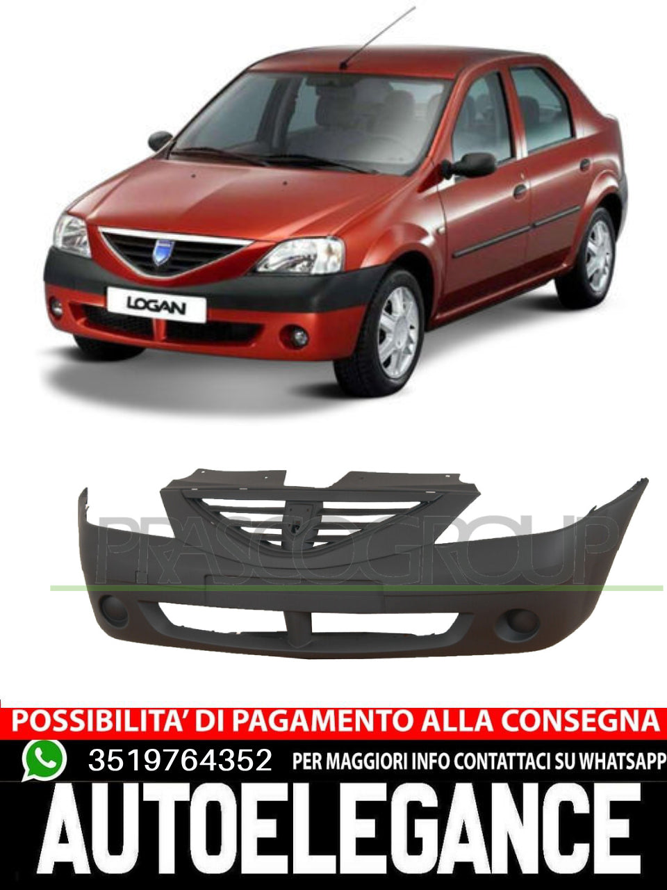 Paraurti Prasco Anteriore per DACIA LOGAN  6001549906