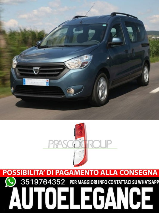 Faro Fanale Posteriore Prasco Destro  SENZA PORTA LAMPADA Per Dacia Dokker