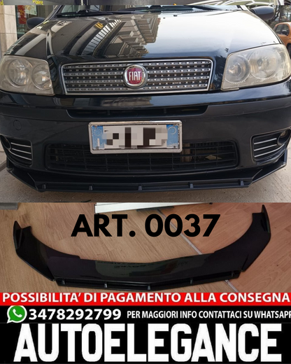 SPLITTER ANTERIORE ADATTO PER FIAT PUNTO 188 LOOK NERO LUCIDO DESIGN SPORTIVO