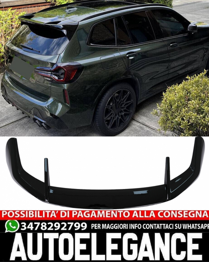 REAR SPOILER SUITABLE FOR BMW X3 G01 2017+ GLOSSY BLACK LOOK SPORTY DESIGN