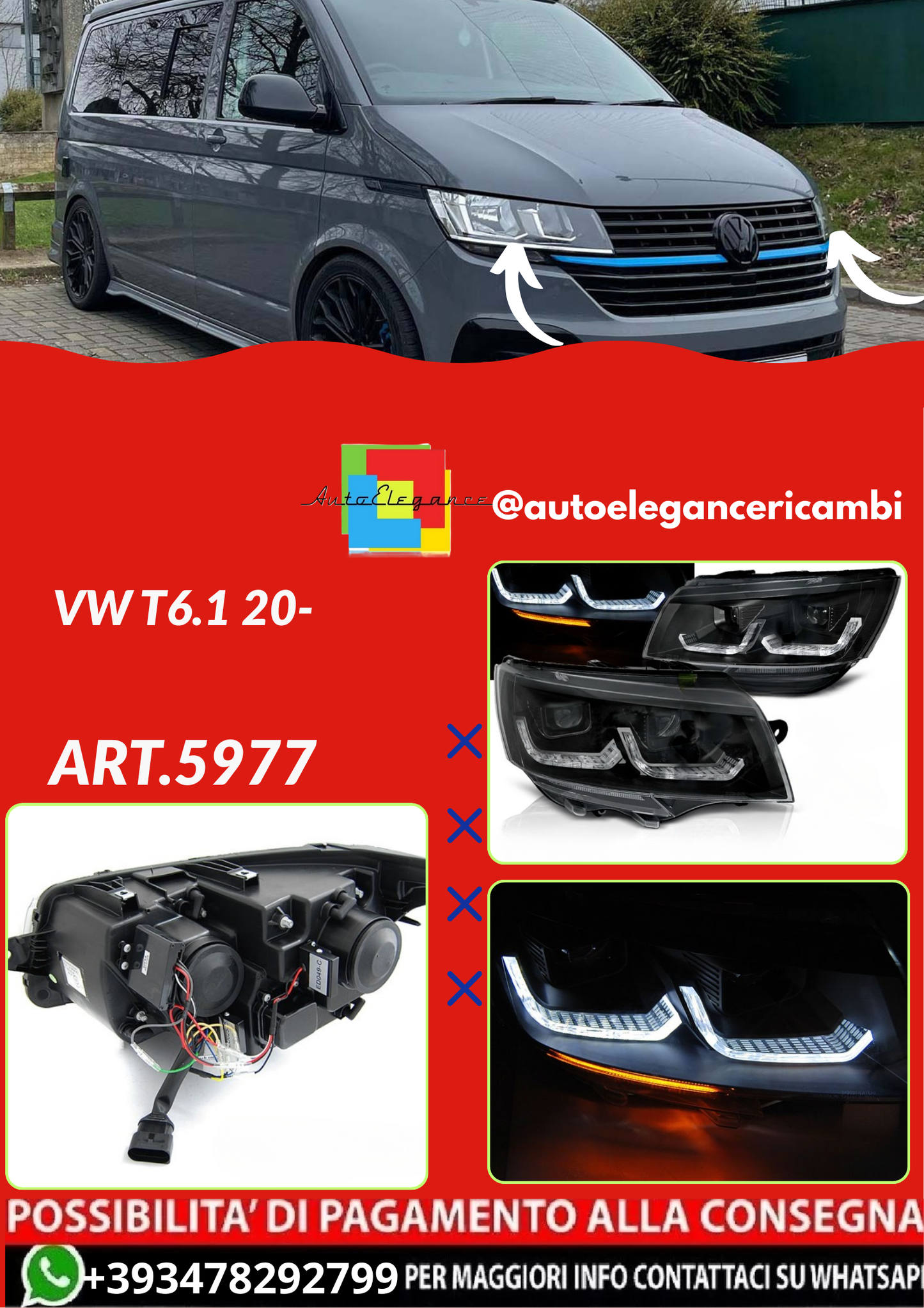ART.5977  FARI  ANTERIORI VW T6.1 20-