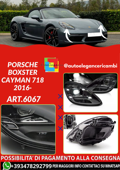 ART.6067 FARI ANTERIORI PORSCHE BOXSTER CAYMAN 718 2016-