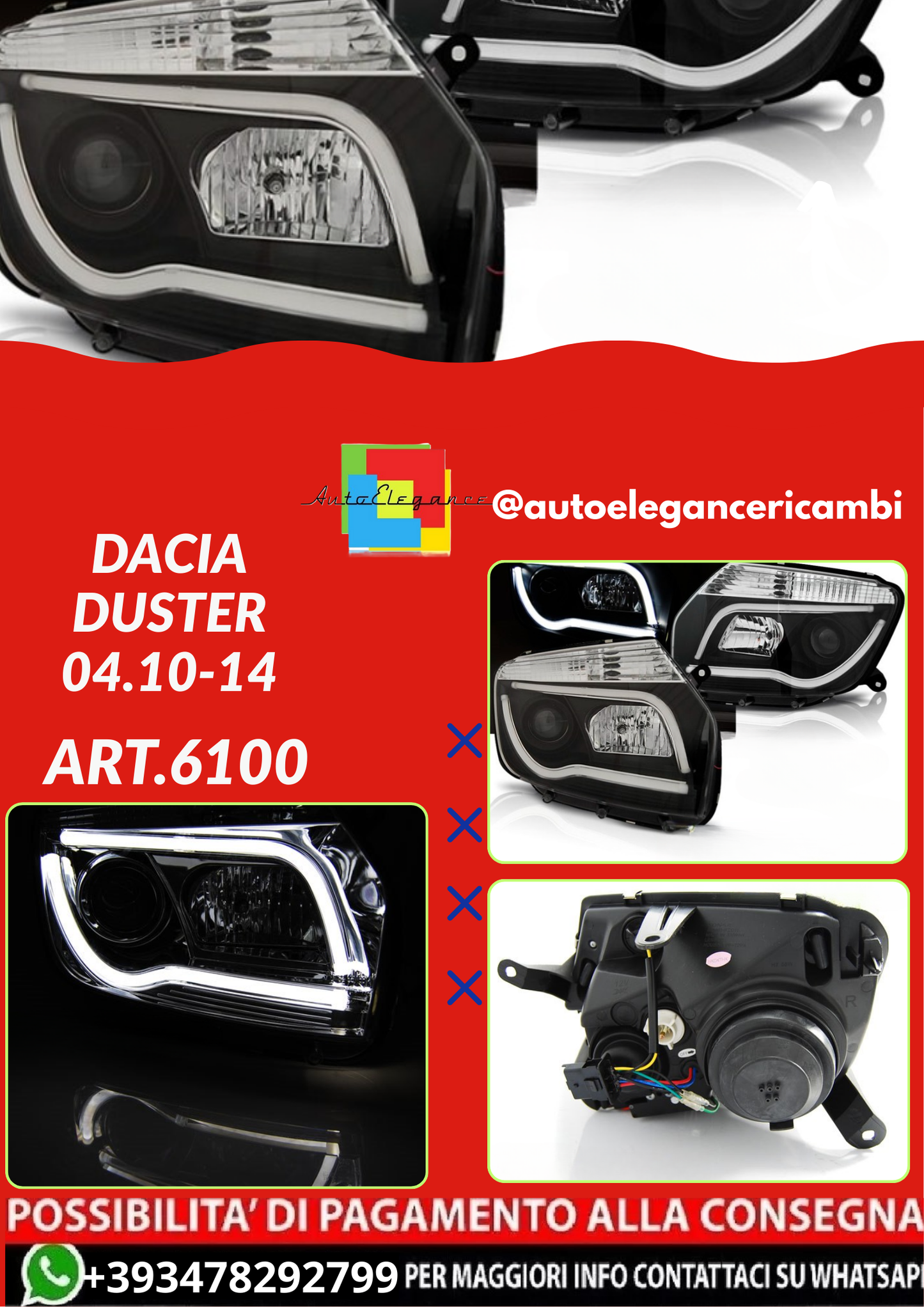 ART.6100  FARI  ANTERIORI DACIA DUSTER 04.10-14