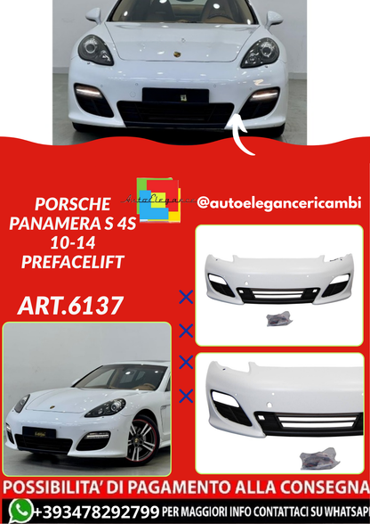 ART.6137 Paraurti Anteriore Porsche Panamera S 4S 10-14 Prefacelift