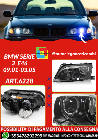 ART.6228  FARO ANTERIORE SINESTRA BMW SERIE 3  E46 09.01-03.05
