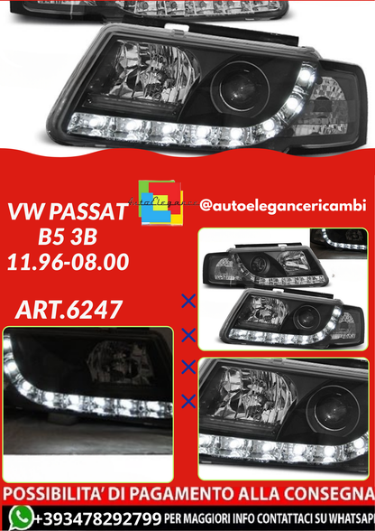 ART.6247  FARI  ANTERIORI VW PASSAT B5 3B 11.96-08.00 NERO