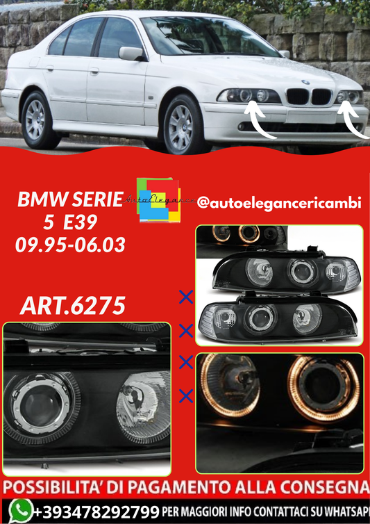 ART.6275  FARI ANTERIORI BMW SERIE 5  E39 09.95-06.03  NERI