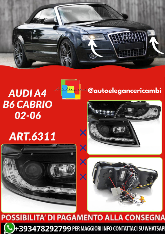 ART.6311  FARI  ANTERIORI AUDI A4 B6 CABRIO 02-06
