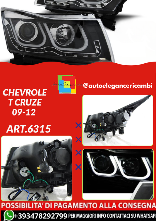 ART.6315  FARI  INTERIORI CHEVROLET CRUZE 09-12 NERO