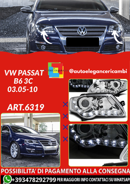 ART.6319  FARI ANTERIORI VW PASSAT B6 3C 03.05-10 CHROME