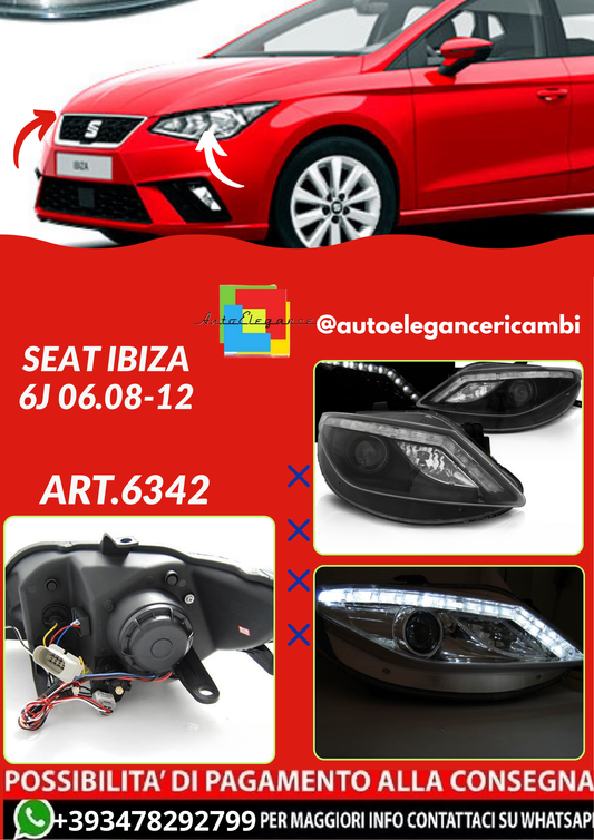 ART.6342 FARI  ANTERIORI IBIZA 6J 06.08-12 NERI