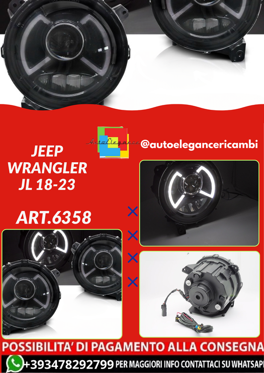ART.6358  FARI ANTERIORI JEEP WRANGLER JL 18-23