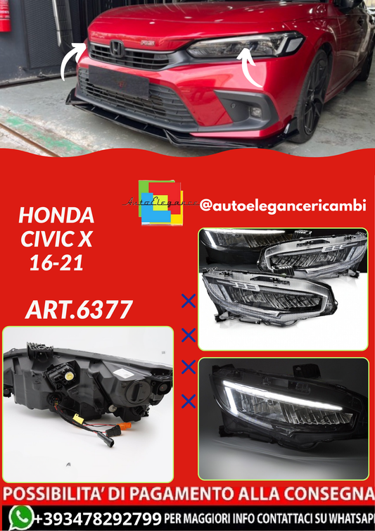 ART.6377  FARI  ANTERIORI HONDA CIVIC X 16-21