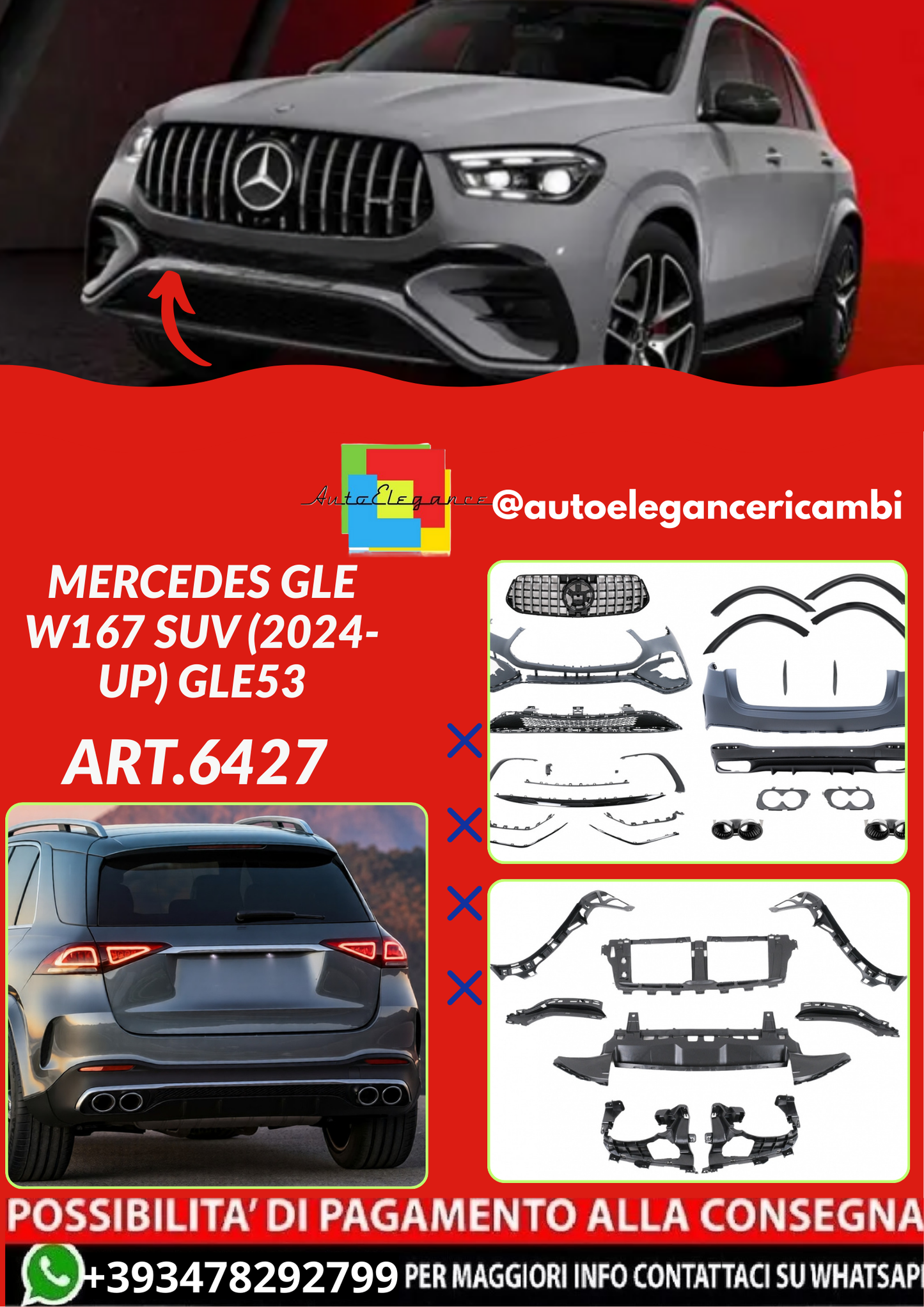ART.6427  BODYKIT Mercedes GLE W167 SUV (2024-Up) GLE53
