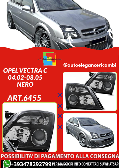 ART.6455  FARI  ANTERIORI OPEL VECTRA C 04.02-08.05 NERO