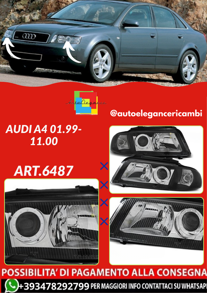 ART.6487  FARI  ANTERIORI  AUDI A4 01.99-11.00 NERI