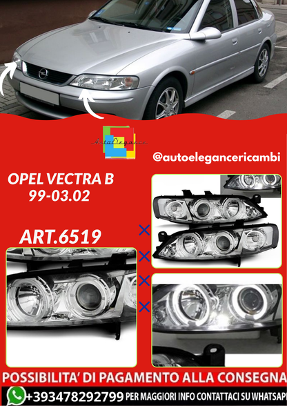 ART.6519  FARI  INTERIORI OPEL VECTRA B 99-03.02 ANGEL EYES CHROME