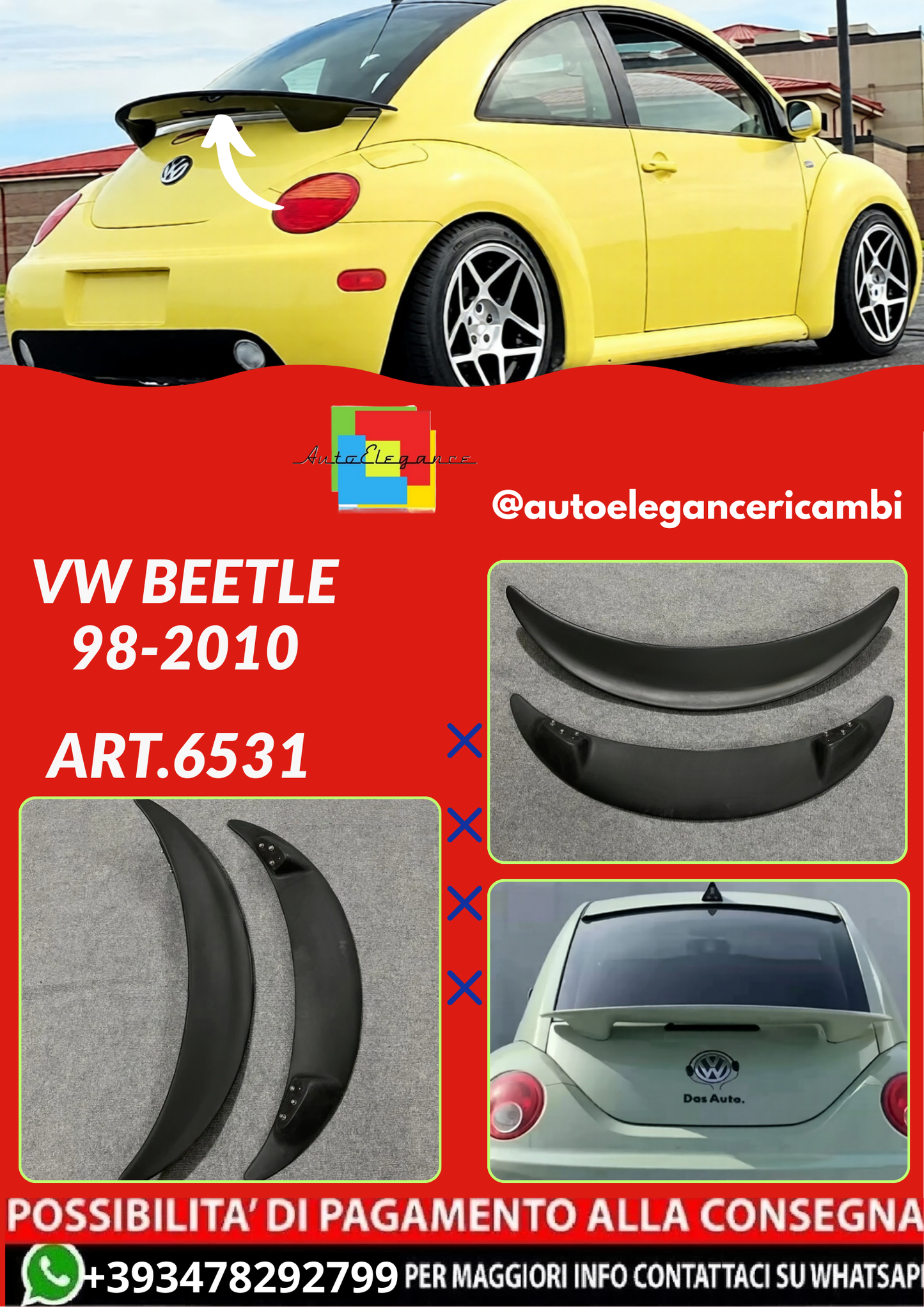 ART.6531 SPOILER VW Beetle 98-2010