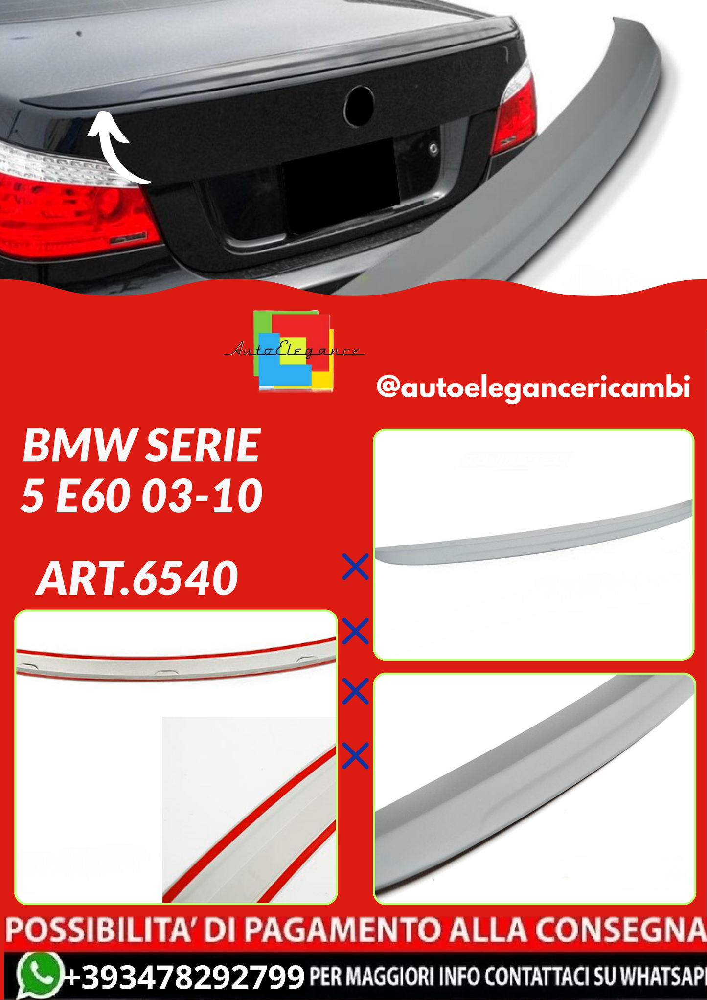 ART.6540 SPOILER BMW SERIE 5 E60 03-10