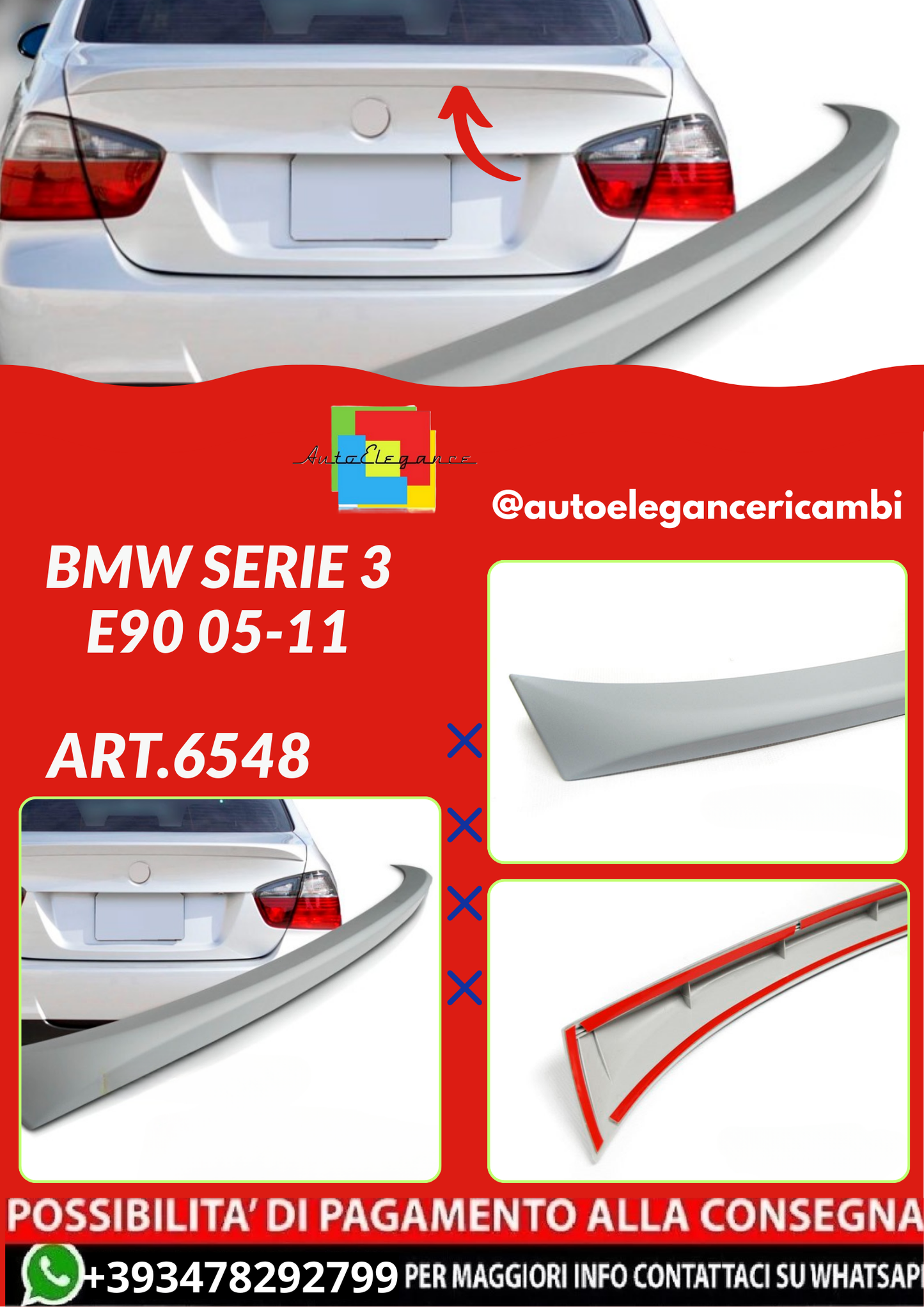 ART.6548   SPOILER BMW SERIE 3 E90 05-11
