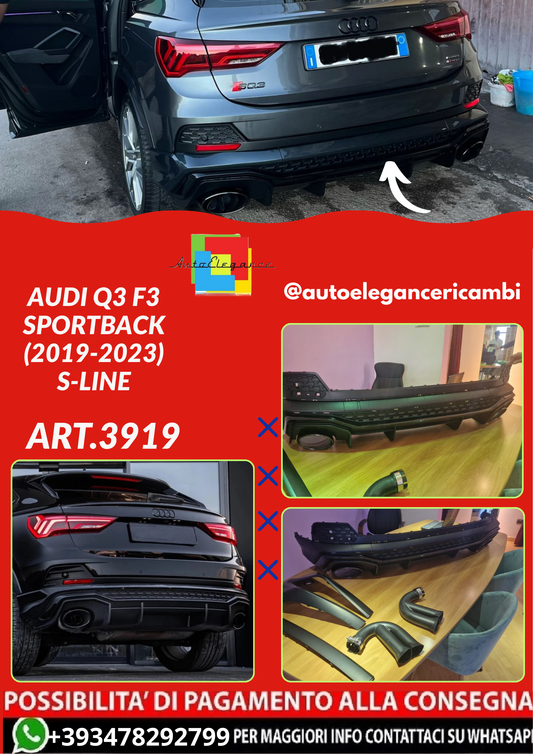 ART.3919 Diffusore  Audi Q3 F3 Sportback (2019-2023) S-line