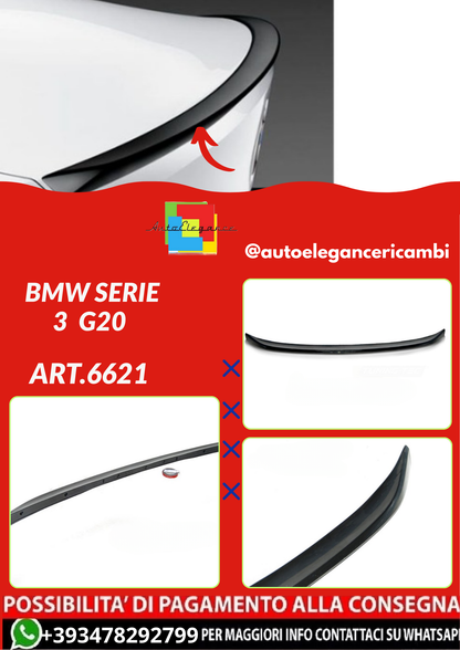 ART.6621 SPOILER  BMW SERIE 3  G20 NERO  LUCIDO