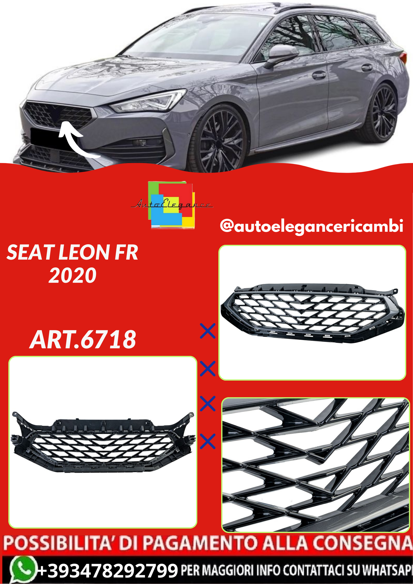 ART.6718  GRIGLIA  SEAT LEON FR 2020