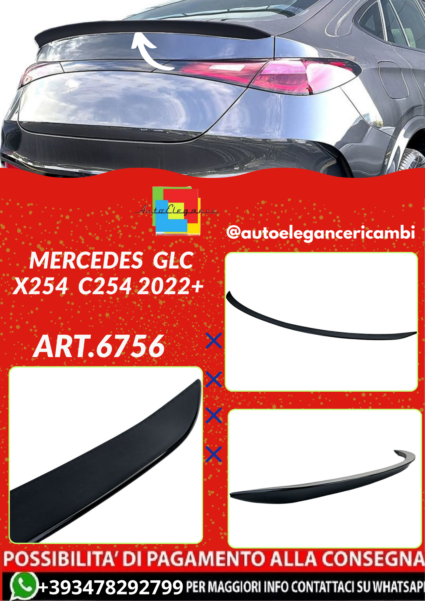 ART.6756  SPOILER  MERCEDES  GLC X254  C254 2022+