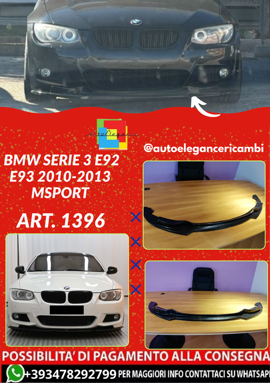 ART. 1396 SPLITTER BMW SERIE 3 E92 E93 2010-2013 MSPORT NERO LUCIDO