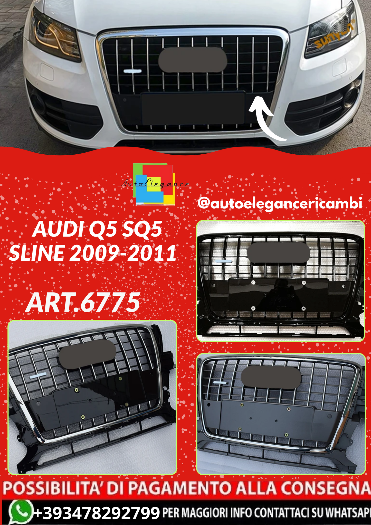 ART.6775  GRIGLIA  Audi Q5 SQ5 Sline 2009-2011