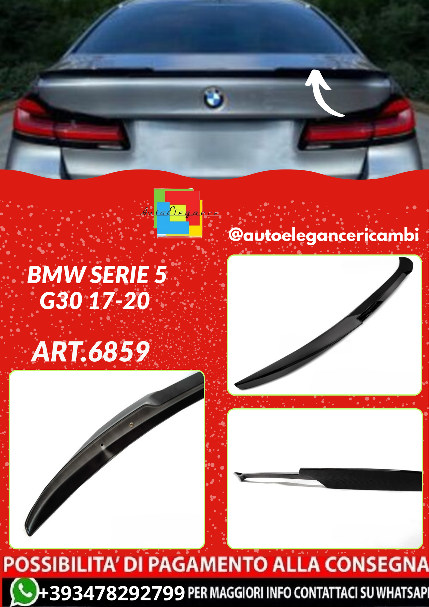 ART.6859  SPOILER BMW SERIE 5 G30 17-20