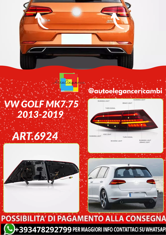 ART.6924 FARI POSTERIORI  VW Golf MK7.75 2013-2019