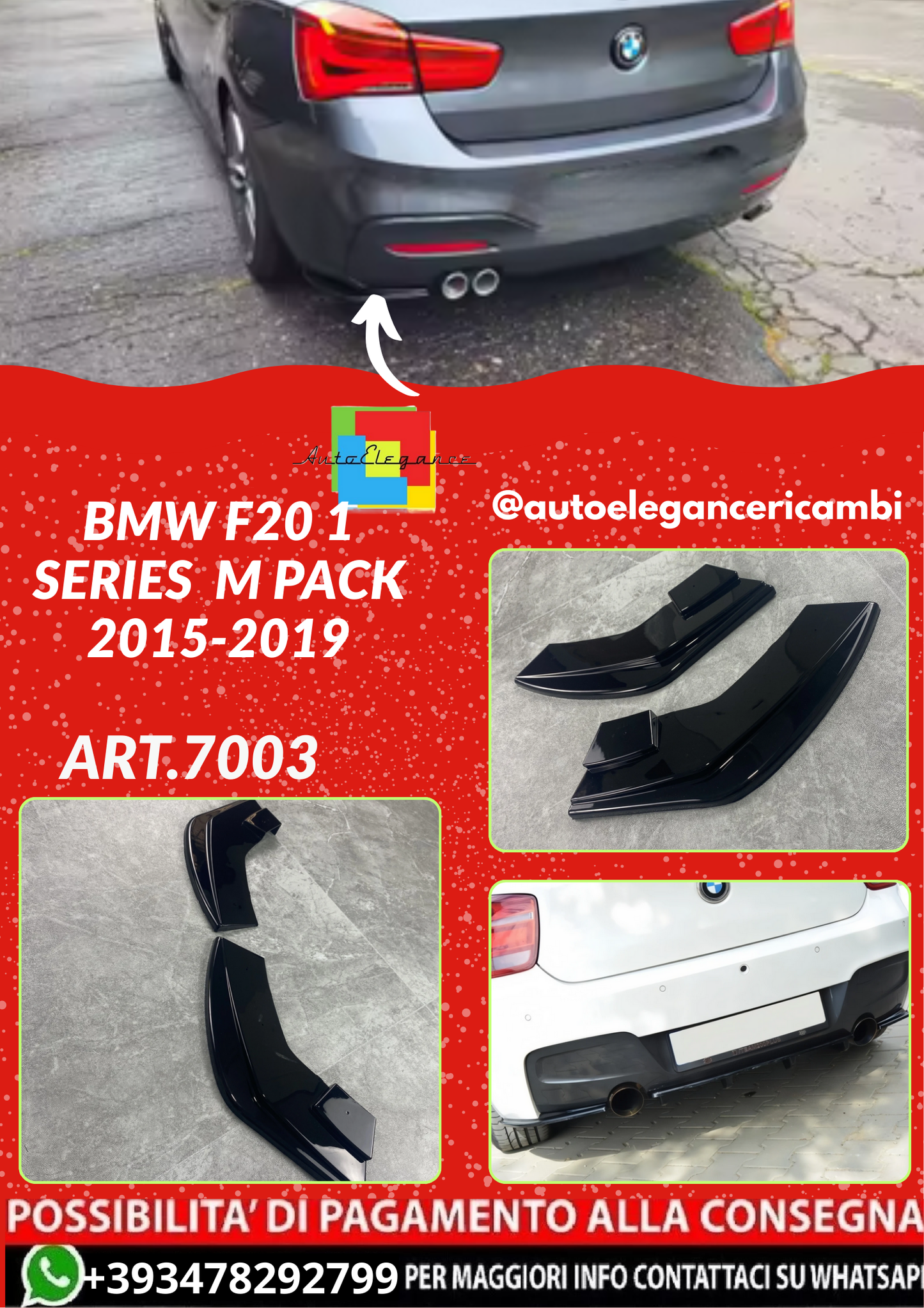 ART.7003 FLAPS  Bmw F20 1 Series  M Pack 2015-2019