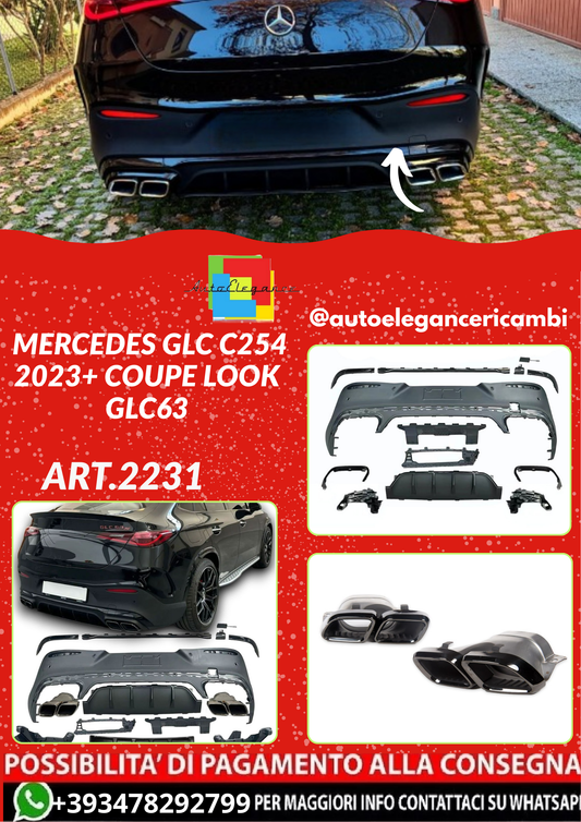 ART.2231 DIFFUSORE MERCEDES GLC C254 2023+ COUPE LOOK GLC63