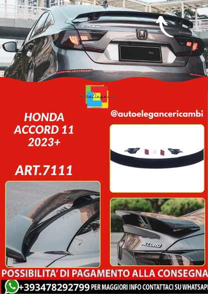 ART.7111  SPOILER Honda Accord 11 2023+NERO LUCIDO ABS