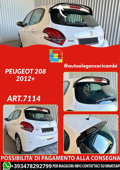 ART.7114  Spoiler Peugeot 208 2012+ NERO LUCIDO ABS
