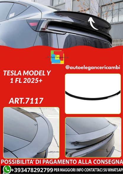 ART.7117 SPOILER Tesla Model Y 1 FL 2025+ NERO LUCIDO