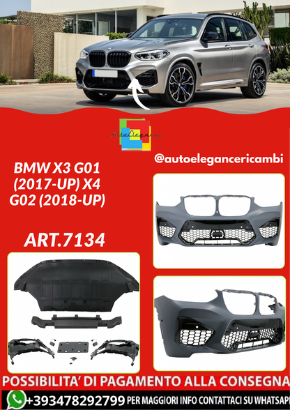 ART.7134 PARAURTI ANTERIORI BMW X3 G01 (2017-Up) X4 G02 (2018-Up)