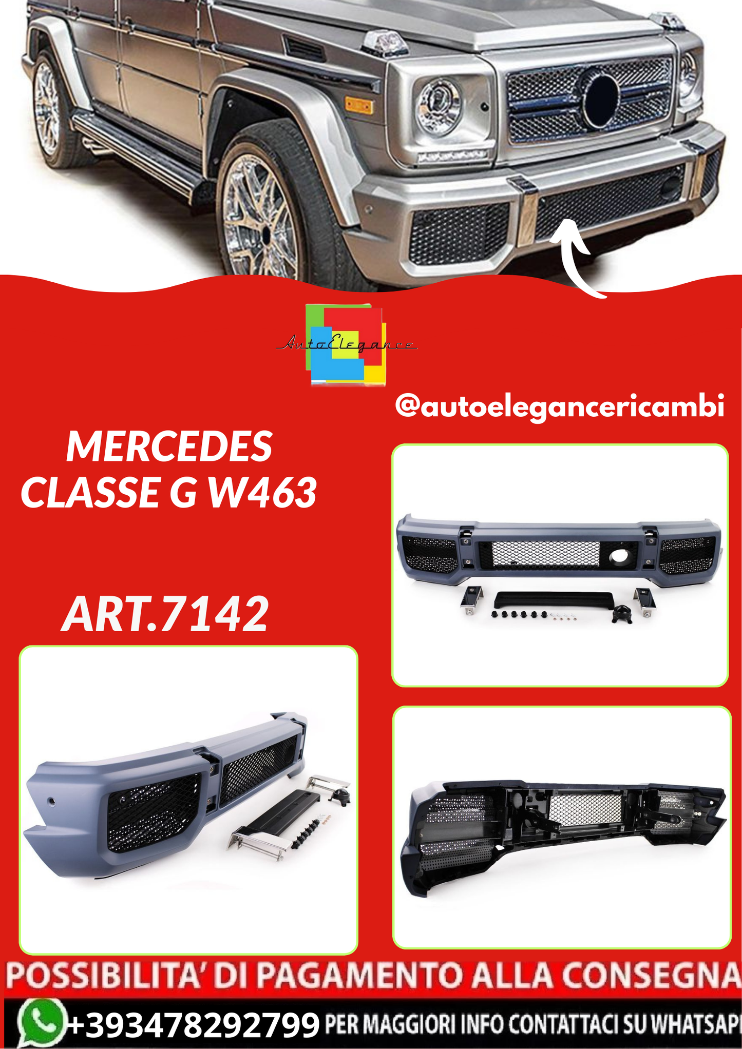 ART.7142  PARAURTI  ANTERIORI  MERCEDES  CLASSE G W463
