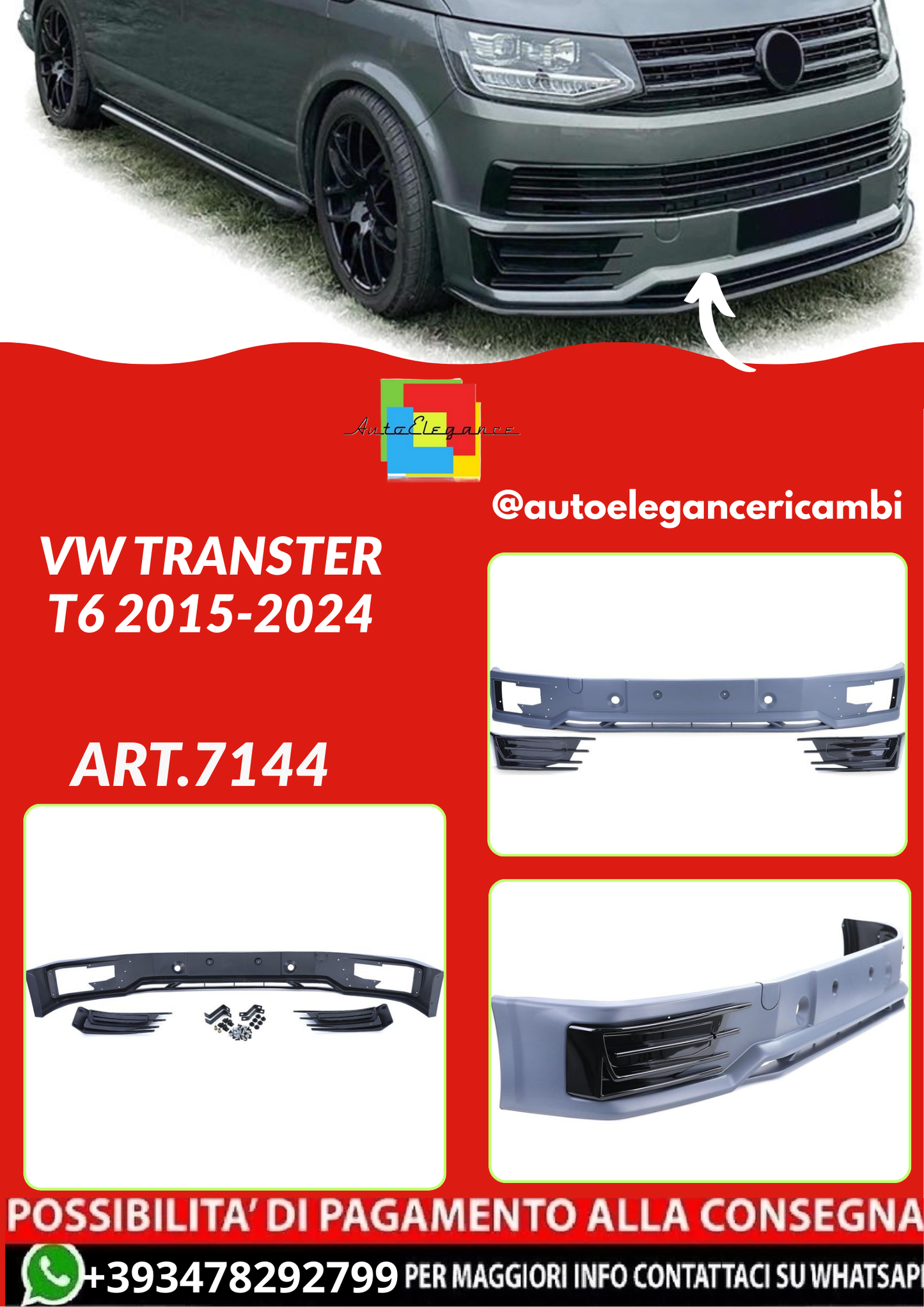 ART.7144  SOTTO PARAURTI VW TRANSTER T6 2015-2024