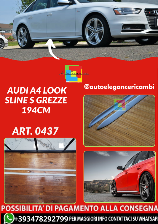 ART. 0437 MINIGONNE AUDI A4 LOOK SLINE S GREZZE 194CM 08-14
