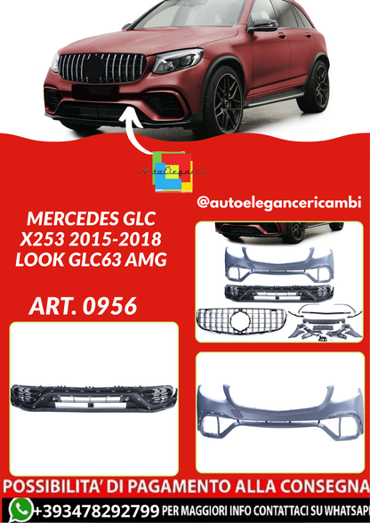 ART. 0956  PARAURTI ANTERIORE MERCEDES GLC X253 2015-2018 LOOK GLC63 AMG