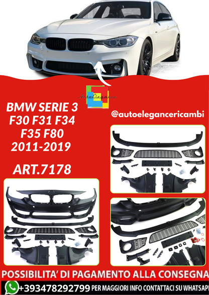 ART.7178 PARAURTI  ANTERIORI BMW SERIE 3  F30 F31 F34 F35 F80 2011-2019