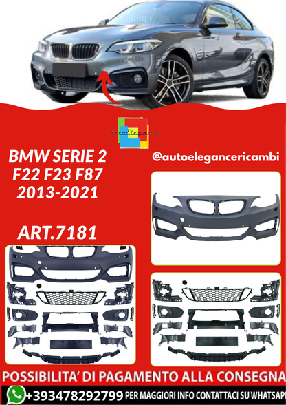 ART.7181 PARAURTI ANTERIORI BMW SERIE 2 F22 F23 F87 2013-2021