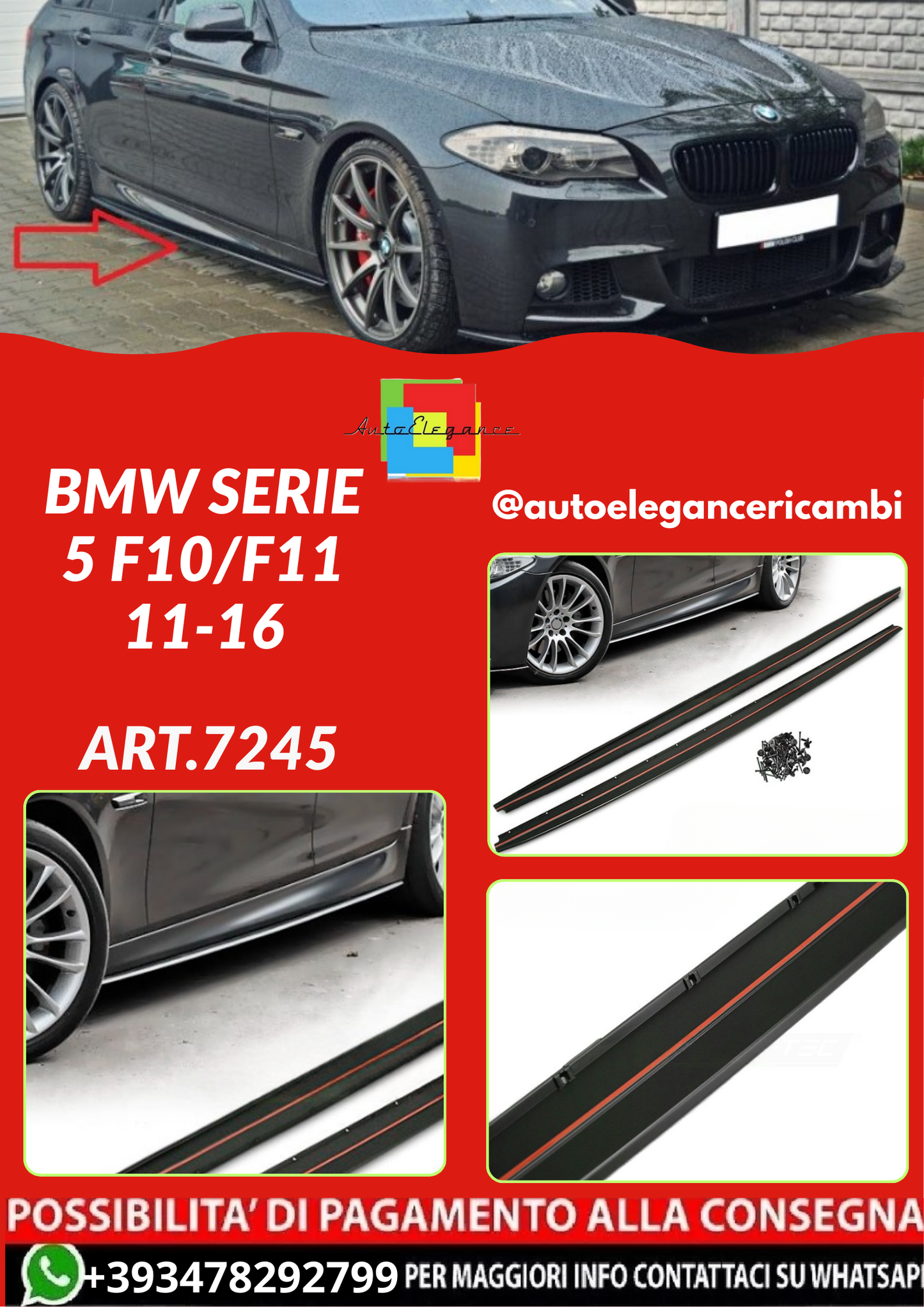 ART.7245 SOTTO  MINIGONNE BMW SERIE 5 F10/F11 11-16