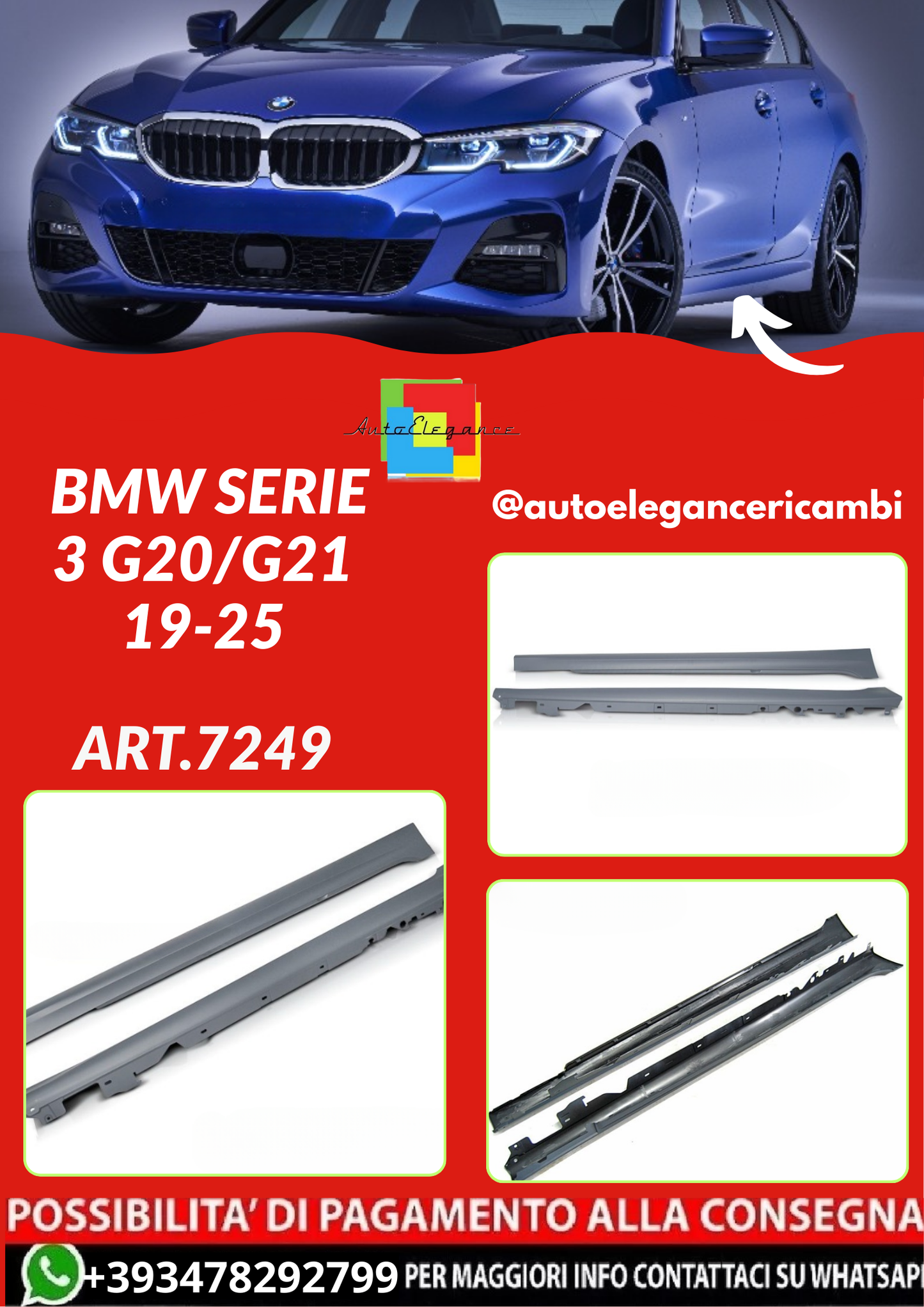 ART.7249 MINIGONNE BMW SERIE 3 G20/G21 19-25