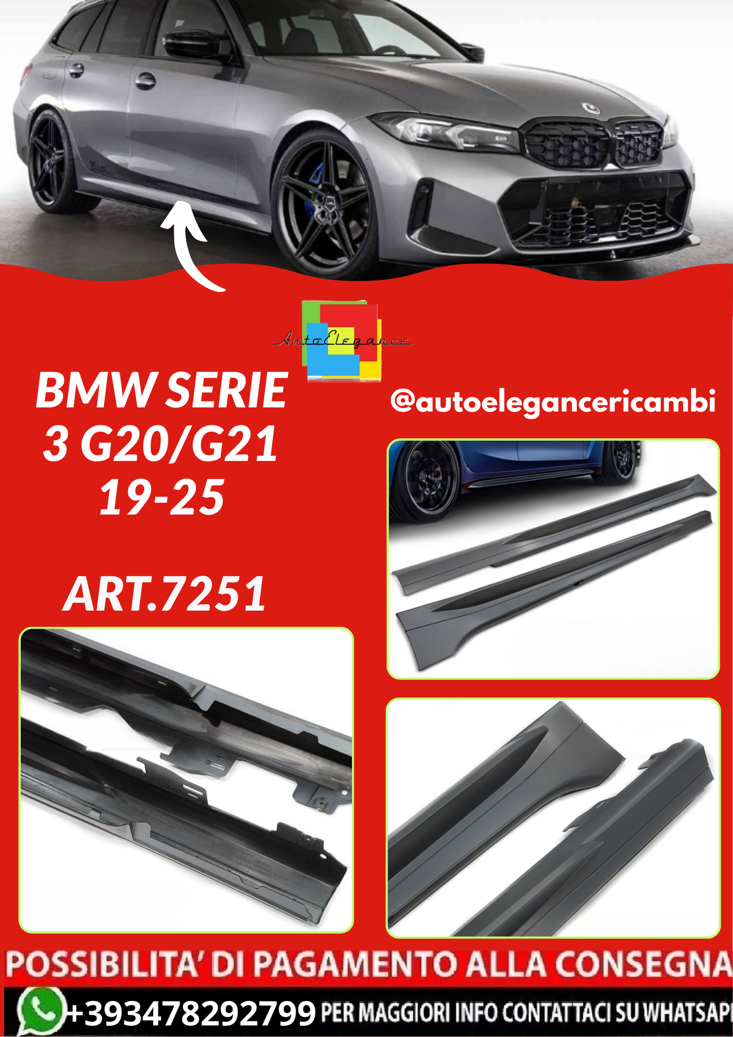 ART.7251  MINIGONNE BMW SERIE 3 G20/G21 19-25