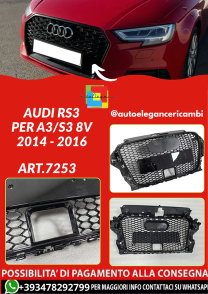ART.7253  GRIGLIA Audi RS3 per A3/S3 8V 2014 - 2016
